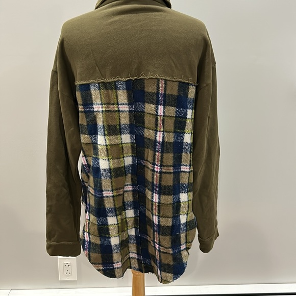 NWOT Anthropologie Pilcro Plaid Contrast Shirt Jacket Z491 - Picture 8 of 8